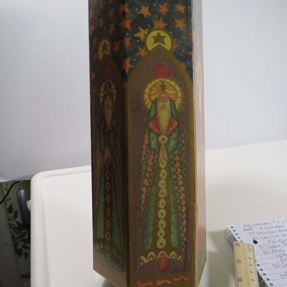 Stars & Saints Wine Box (or tall box) 13" tall Christmas holiday giftable - Picture 7 of 9